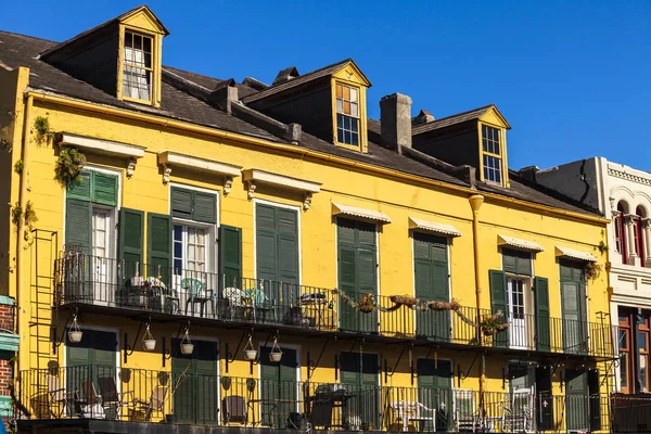 Arquitetura Clássica Bairro Francês Nova Orleães Louisiana — Fotografia de Stock