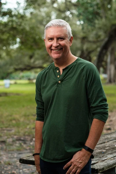 Handsome Middle Age Man Outdoor Portrait — Stock Photo, Image