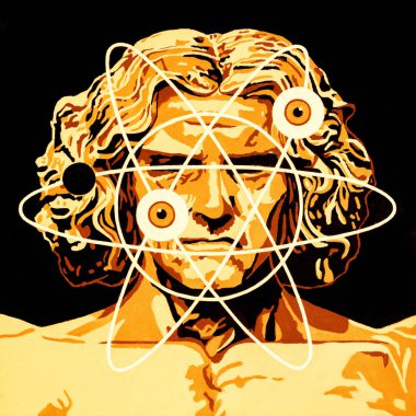 Yirmi birinci yüzyılın portre resim sürümü Leonardo da Vinci'nin Vitruvius adamı.