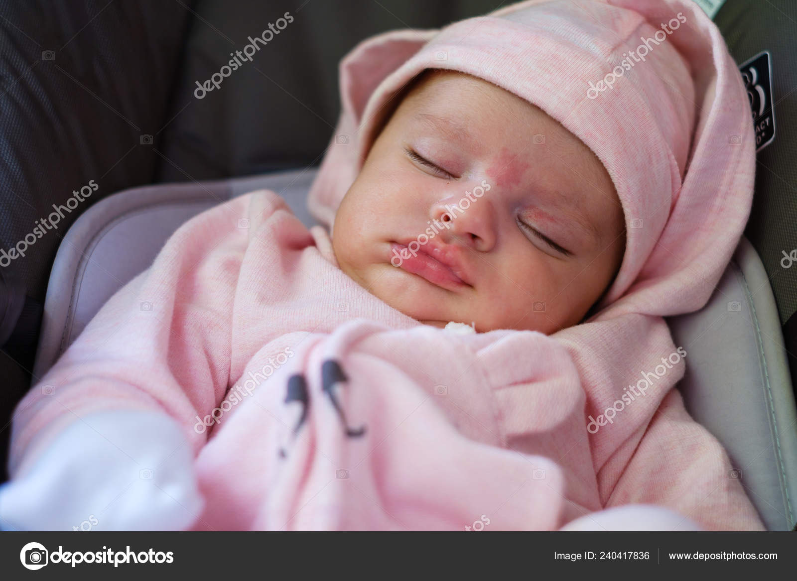 Hermoso Bebé Dos Meses Edad Niña Durmiendo Retrato — Foto de stock