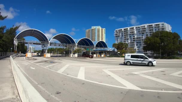 Miami Florida Eua Fevereiro 2019 Vídeo Lapso Tempo Fluxo Tráfego — Vídeo de Stock