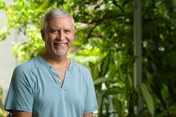 Schöner Mann Mittleren Alters Freien Porträt — Stockfoto