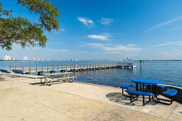 Rampa Łodzi Ballast Point Park Widokiem Zatokę Hillsborough Tampa Florydzie — Zdjęcie stockowe
