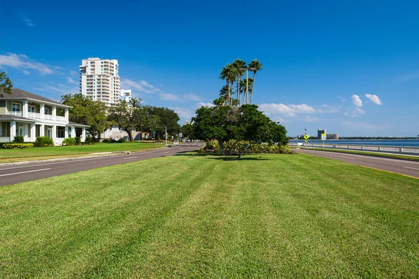 Bayshore Boulevard Junto Hillsborough Bay Tampa Florida — Foto de Stock