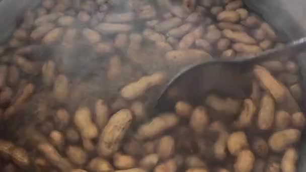 Boiled Peanuts Street Food Thailand — Stock Video