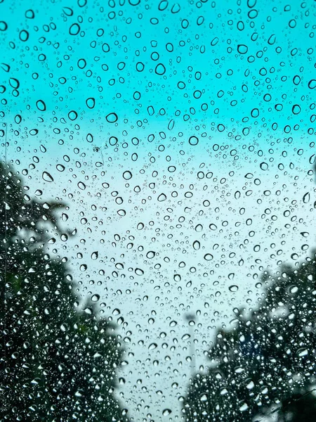 Water Droplets Car Windshield — Stock Photo, Image