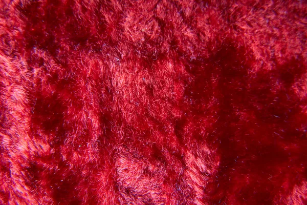 Штучна червона текстура хутра макросерії — стокове фото