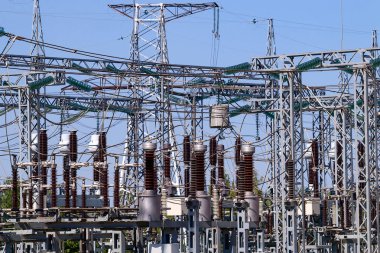 Güç istasyonu. Sanayi. Elektrik.