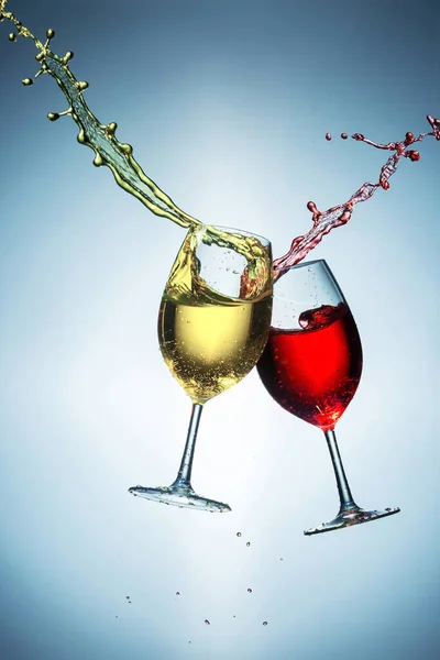 Wijnglas Spuitwijn — Stockfoto