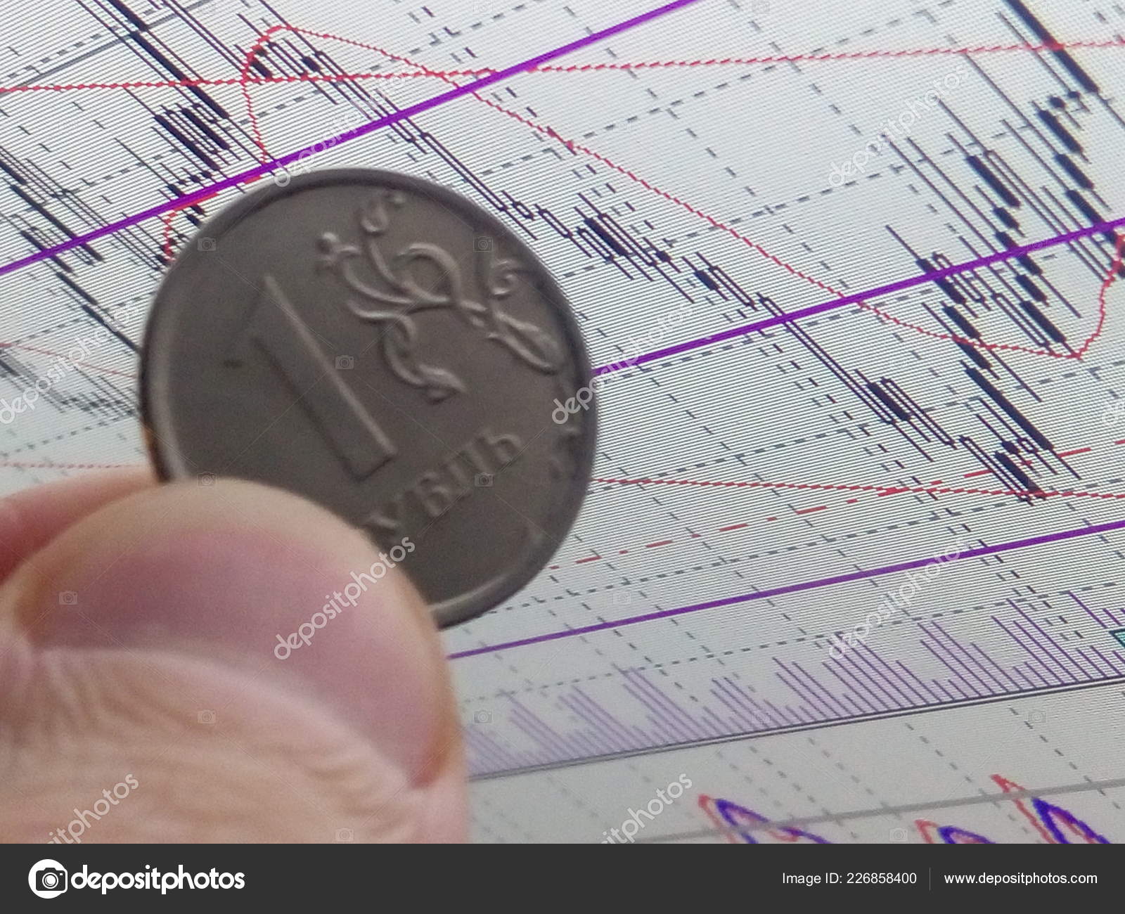 Currency Chart Trading Forex Coin Ruble Stock Photo C Vladimir991 - 