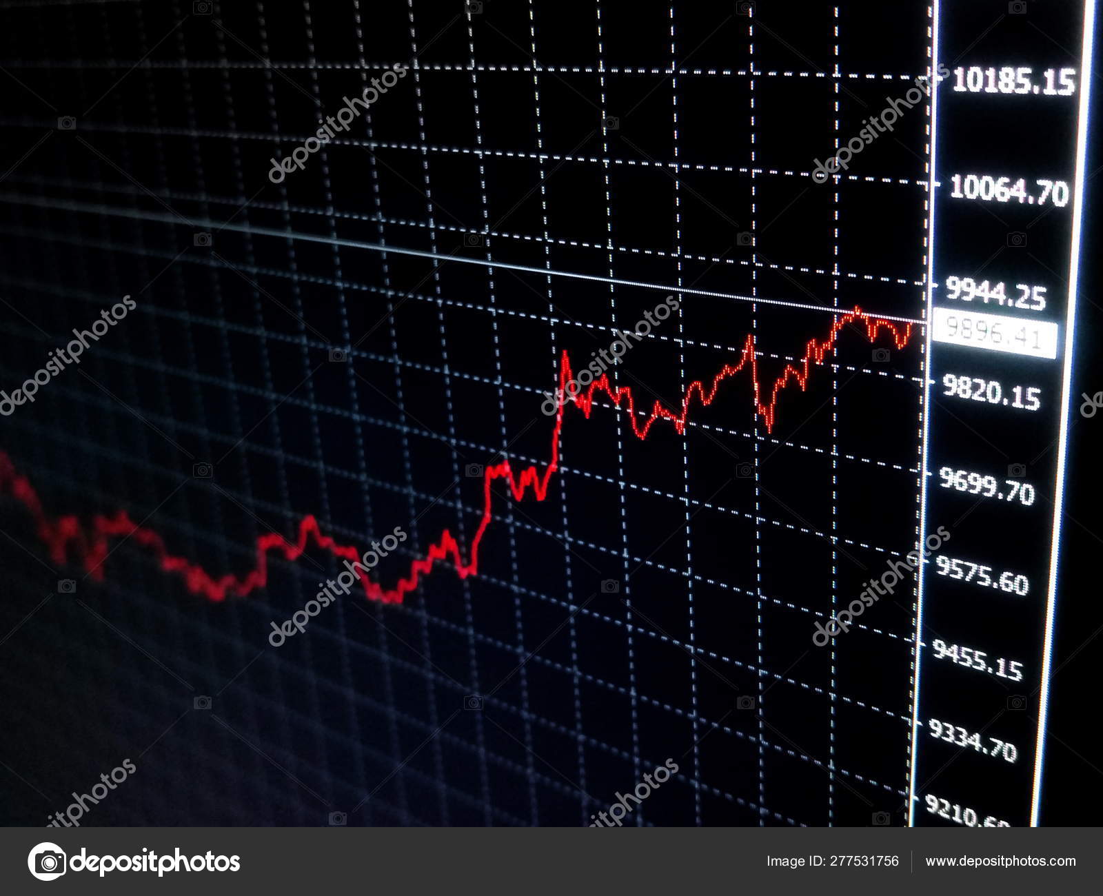 Bitcoin Forex Cryptocurrency Line Chart Black Background — Stock Photo ©  Vladimir991 #277531756