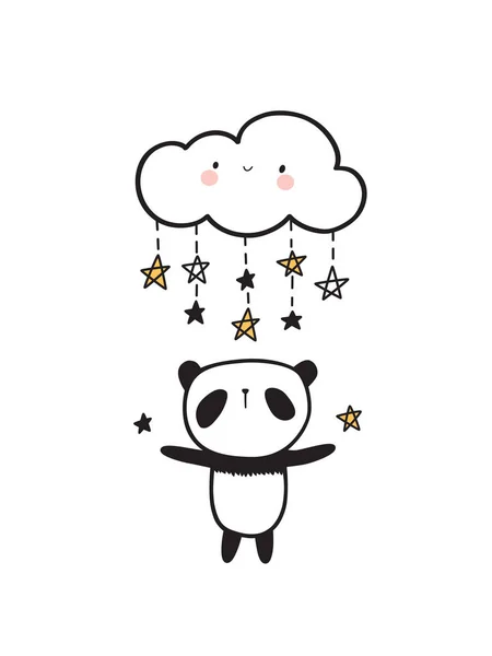 Cute panda — Stockvector