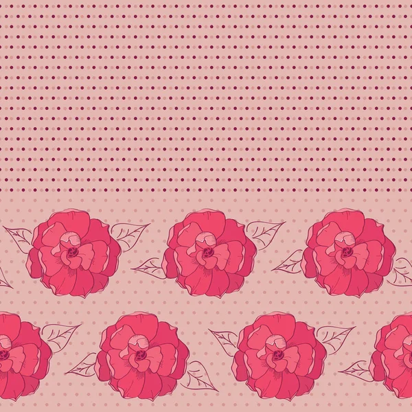 Modèle sans couture avec des fleurs de printemps dessinées à la main — Image vectorielle