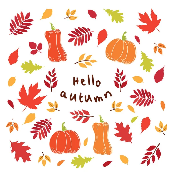 Bonjour automne. — Image vectorielle