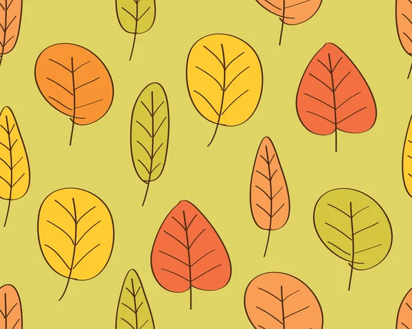 Herfst eenvoudige naadloze patroon voor textiel, wallpapers, gift wrap en scrapbook. — Stockvector