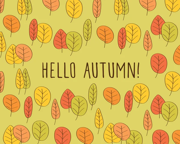 Bonjour automne fond simple . — Image vectorielle