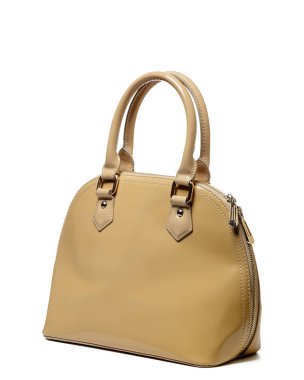 Beyaz arka planda kadın çanta