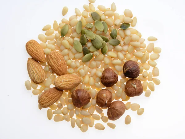 Dýňová semena Cedar meruňkové vlašské ořechy — Stock fotografie