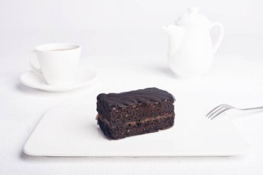 lezzetli pasta beyaz bir arka plan üzerinde