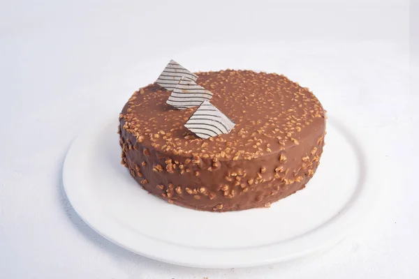 Tasty cake on a white background — Stock Photo, Image