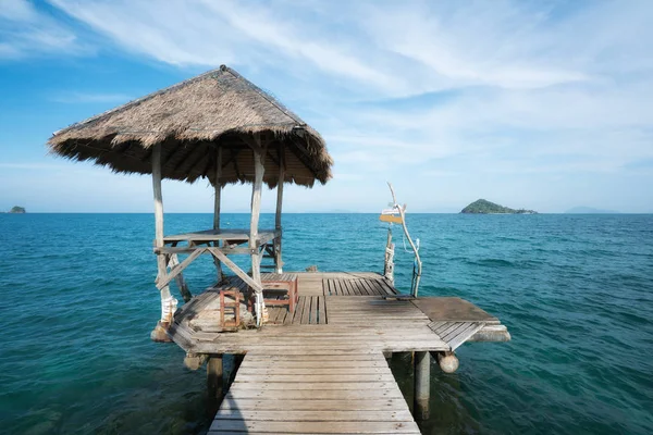 Wooden Pier Hut Phuket Thailand Summer Travel Vacation Holiday Concept — Stock Photo, Image
