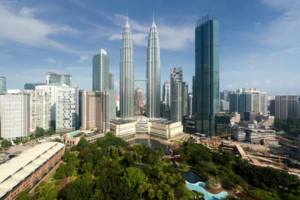 Kuala Lumpur Ciudad Skyline Rascacielos Edificio Distrito Negocios Centro Kuala — Foto de Stock