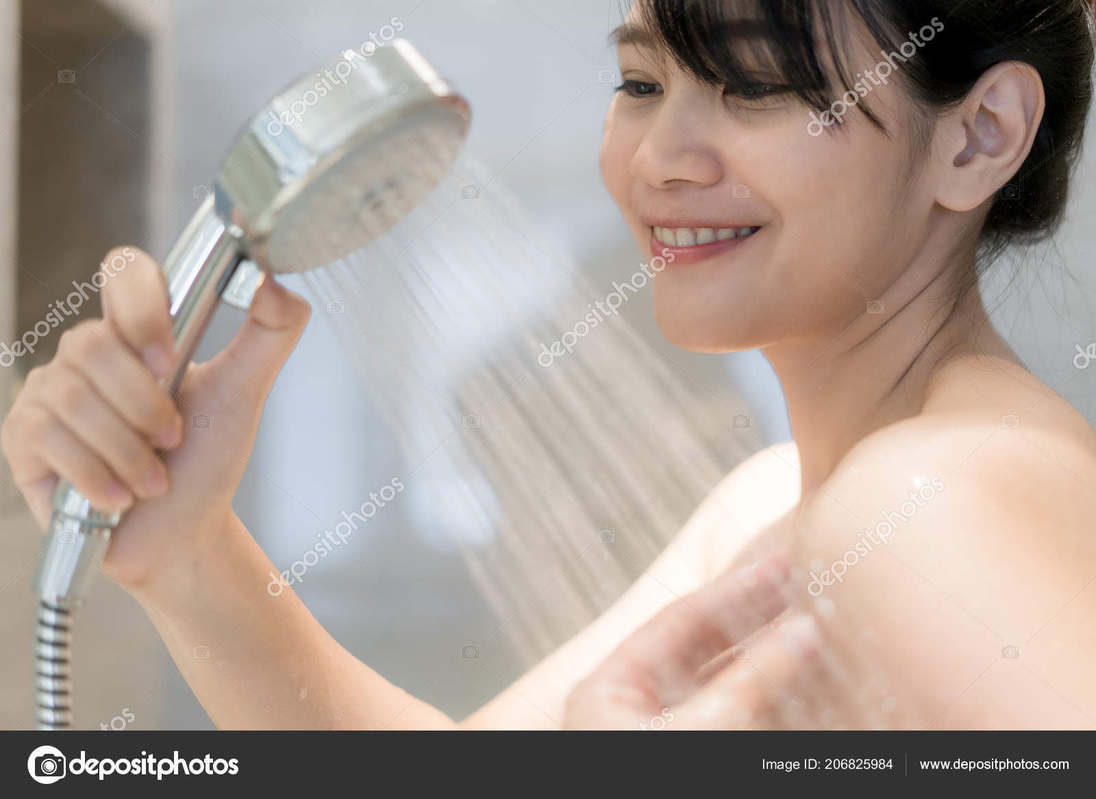 asian woman in shower British asian accent