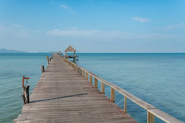 Wooden Pier Boat Phuket Thailand Summer Travel Vacation Holiday Concept — Stock Photo, Image