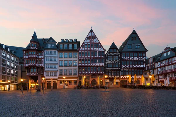 Frankfurt Stare Miasta Placu Römerberg Starym Stylu Dom Frankfurt Niemcy — Zdjęcie stockowe