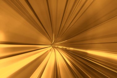 Tren ve metro tren tünel içinde hareket hareket hız bulanık.