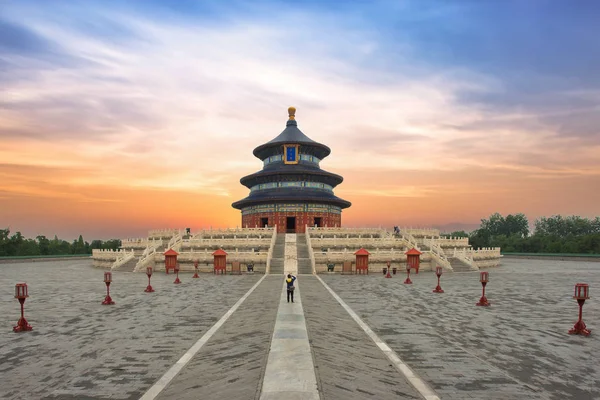 Maravilhoso Surpreendente Templo Pequim Templo Céu Pequim China Salão Oração — Fotografia de Stock