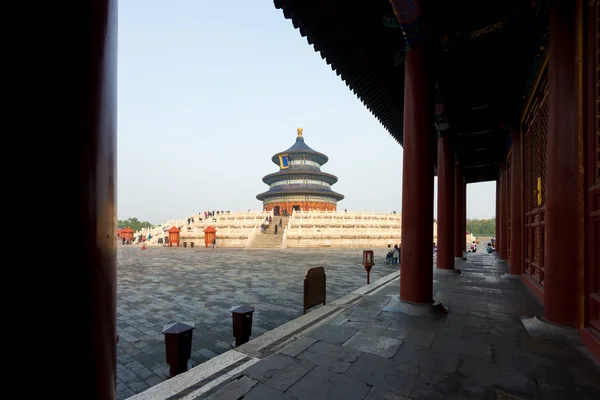 Magnifique Étonnant Temple Pékin Temple Ciel Pékin Chine Salle Prière — Photo