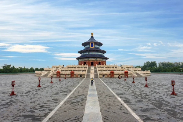 Maravilhoso Surpreendente Templo Pequim Templo Céu Pequim China Salão Oração — Fotografia de Stock