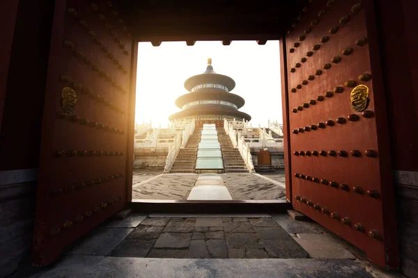 Maravilhoso Surpreendente Templo Pequim Templo Céu Pequim China Salão Oração — Fotografia de Stock
