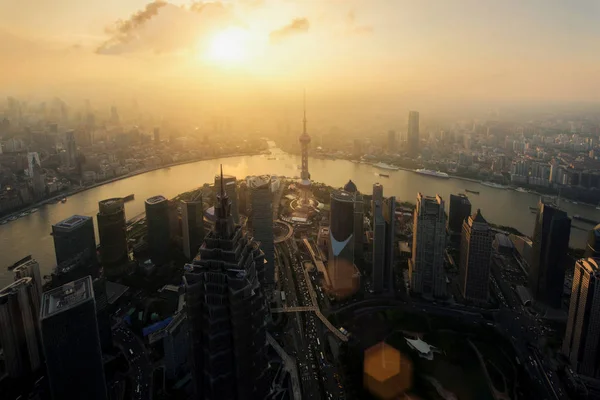 Shanghai Skyline Cidade Paisagem Shanghai Luajiazui Finanças Negócios Distrito Zona — Fotografia de Stock