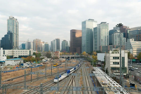 Seul Tráfego Ferroviário Ktx Alta Velocidade Seul City Coreia Sul — Fotografia de Stock