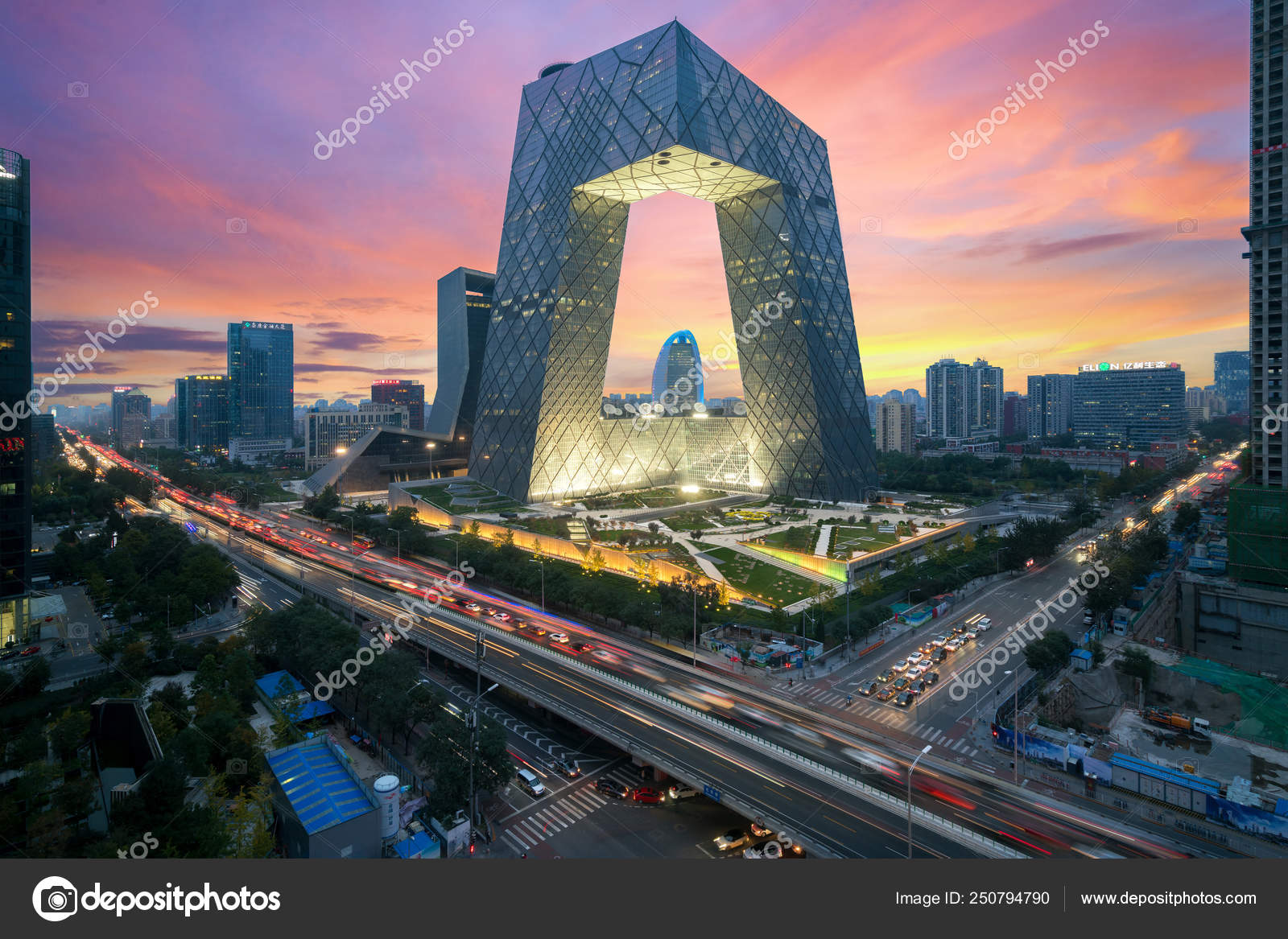 中国北京市。中国中央テレビ (Cctv) 遺伝研を構築 — ストック