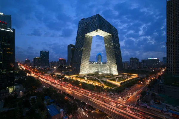 China's Beijing City, a famous landmark building, China CCTV (CC — Stock Photo, Image