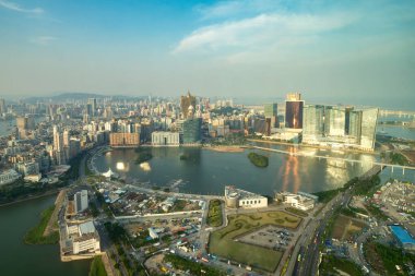 Macau (Makao), Çin görüntüsü. Gökdelen otel ve Kumarhane kurmak