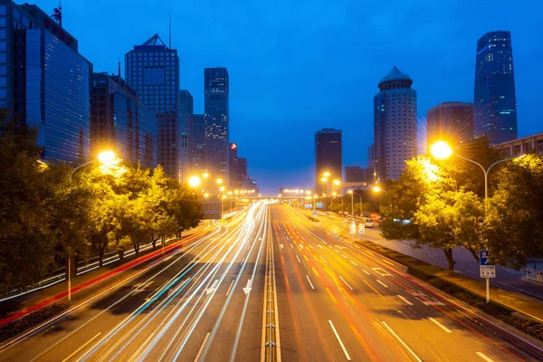 Línea de horizonte de Beijing en el distrito central de negocios de Chaoyang en Beijing — Foto de Stock