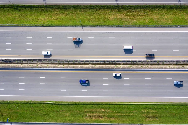 Arial view of Modern transport with Expressway Road highwa — Stok Foto