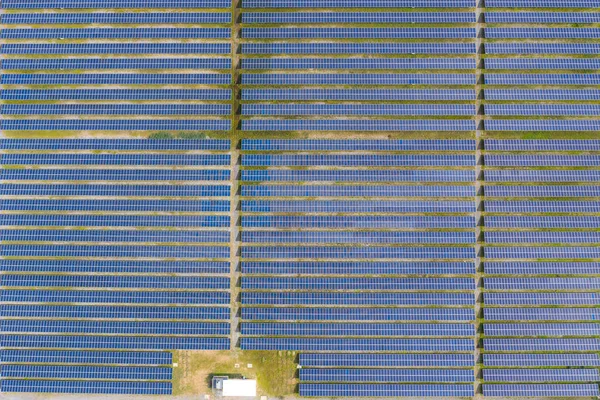 Gospodarstwo energii słonecznej produkujące czystą energię odnawialną ze słońca — Zdjęcie stockowe