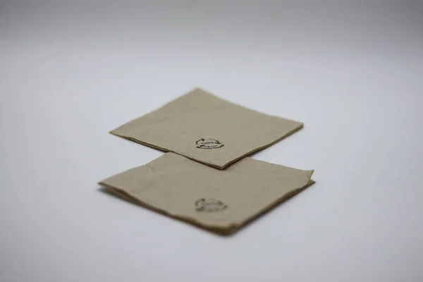 Ekologické Papírové Ubrousky Vyrobené 100 Recyklovaného Papíru — Stock fotografie