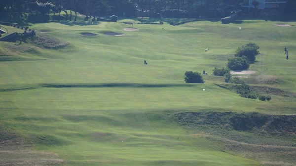 Uitzicht Een Golfbaan Naast Het Strand Zarauz Baskenland Spanje — Stockfoto