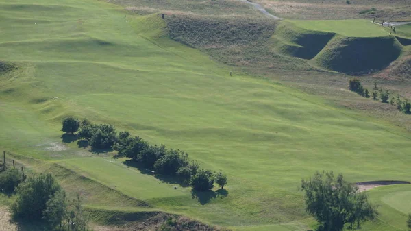 Vista Campo Golf Vicino Alla Spiaggia Zarauz Paesi Baschi Spagna — Foto Stock