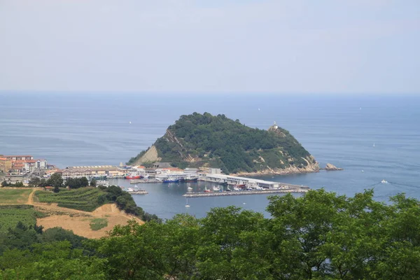 Getaria Skyline Cidade País Basco Espanha — Fotografia de Stock