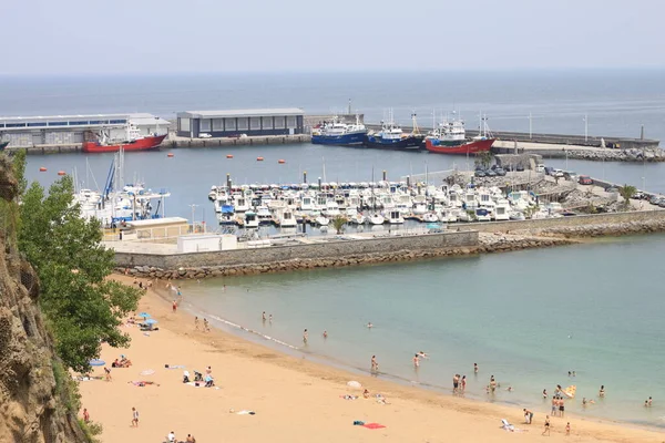 Krajobraz Portu Getaria Kraju Basków Hiszpania — Zdjęcie stockowe