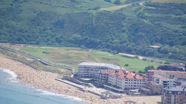 Landskap Zarautz Stranden Baskien — Stockfoto