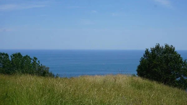 View Sea Mountain Hills Getaria Basque Country — Stock Photo, Image