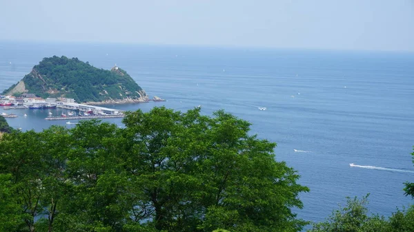 Paisaje Getaria Puerto Visto Desde Monte País Vasco — Foto de Stock